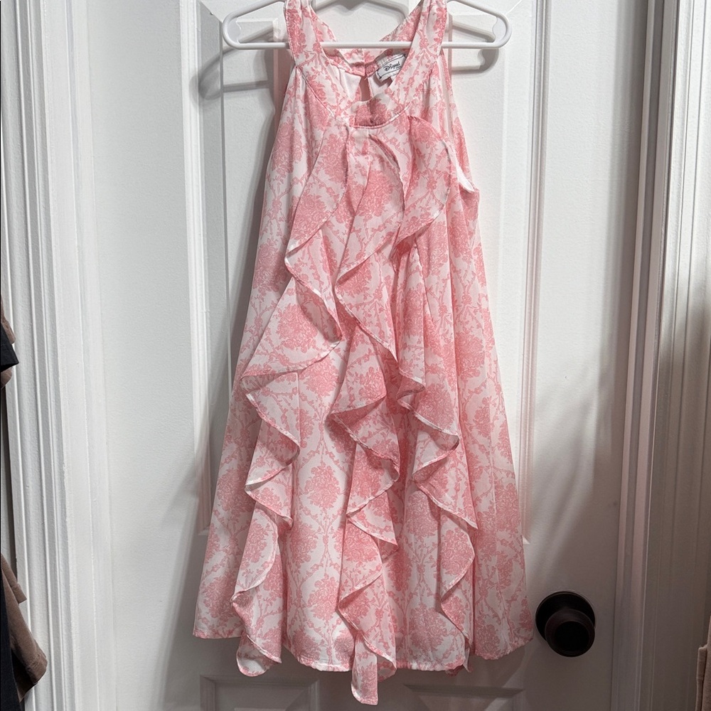 Disney Pink Floral Ruffle Dress